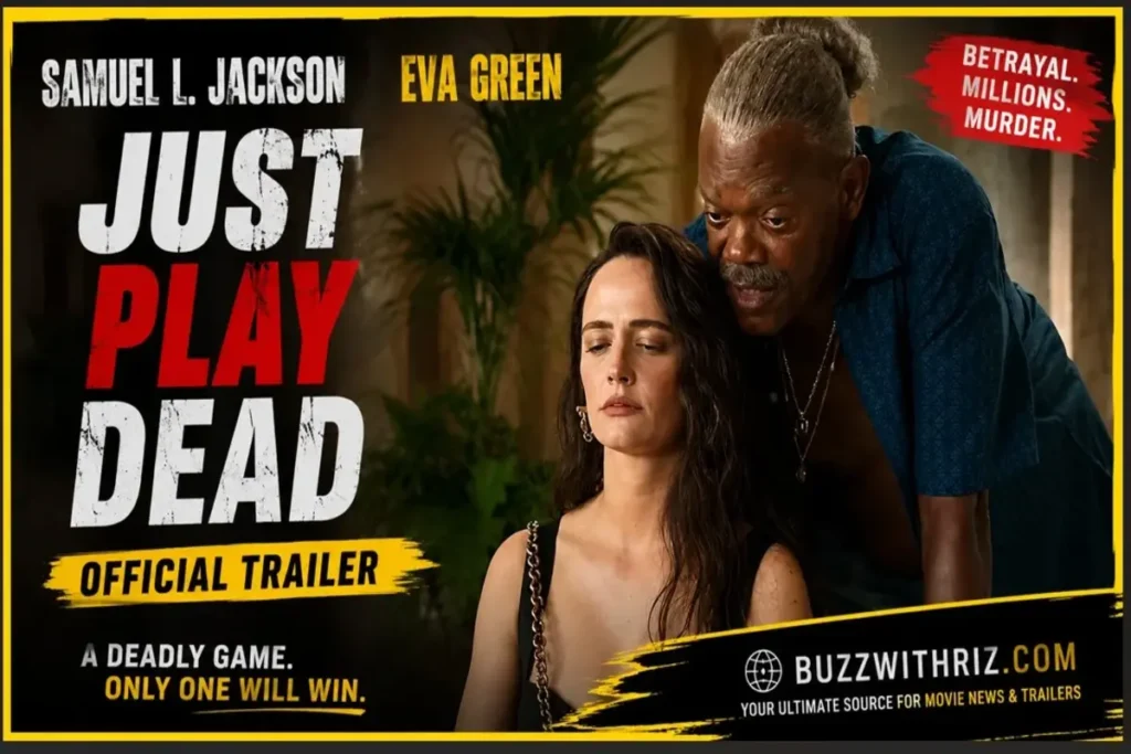 Just Play Dead trailer featuring Eva Green and Samuel L. Jackson in a tense scene