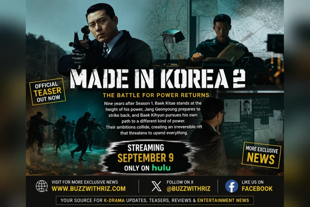 Made in Korea Season 2 Hulu teaser featuring Hyun Bin Jung Woosung and Woo Dohwan