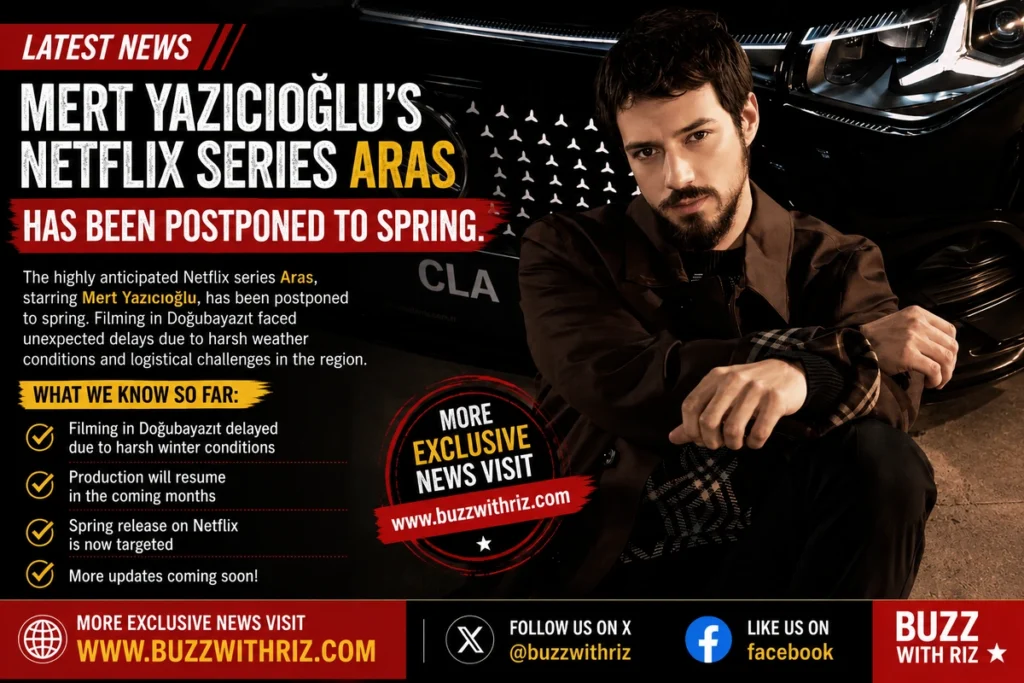 Mert Yazıcıoğlu in Netflix's upcoming Aras series, which has been postponed to spring