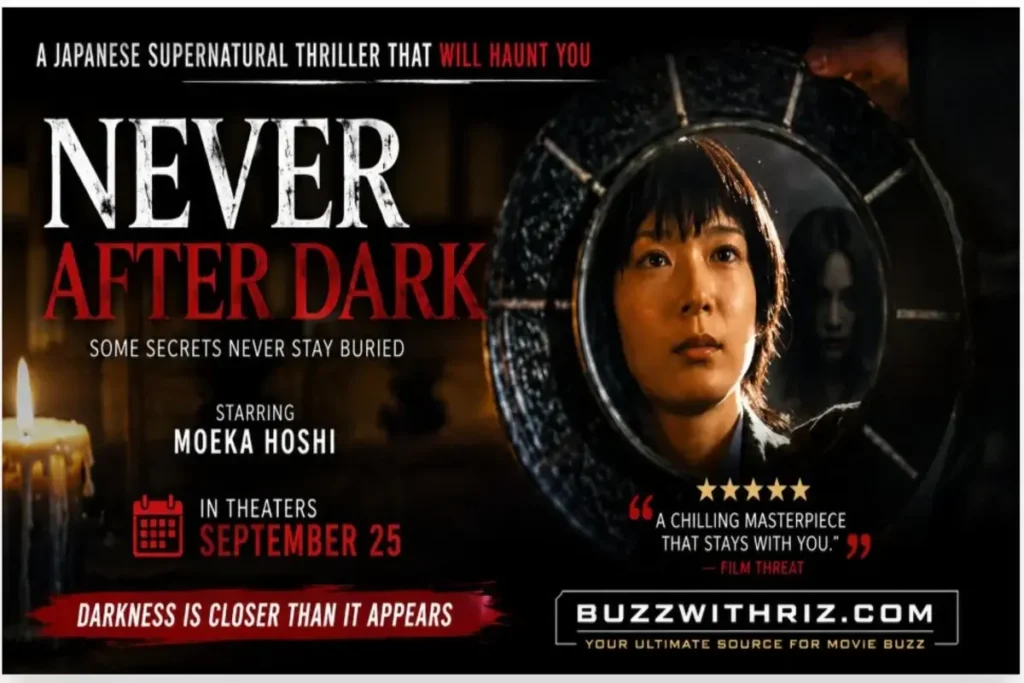 Never After Dark: Moeka Hoshi Leads a Haunting New Japanese Horror Story Airi reflected in a dark mirror in Never After Dark