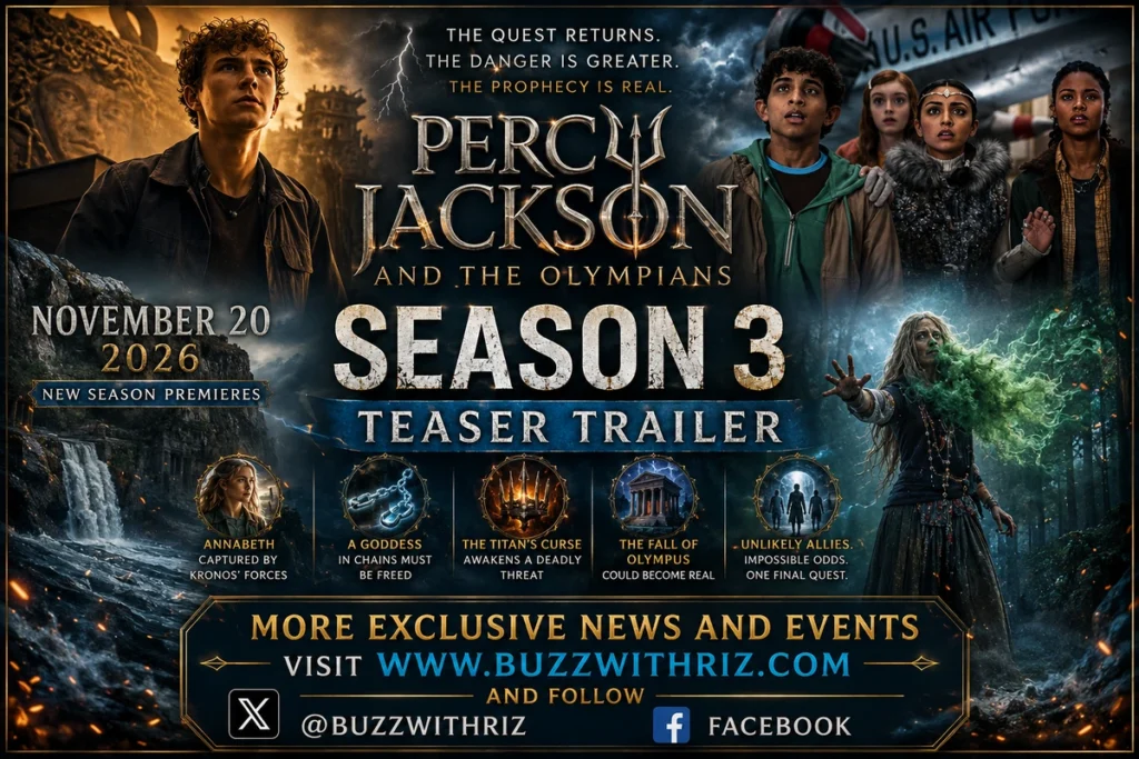 Percy Jackson Season 3 teaser featuring Percy and the dangerous quest to rescue Annabeth