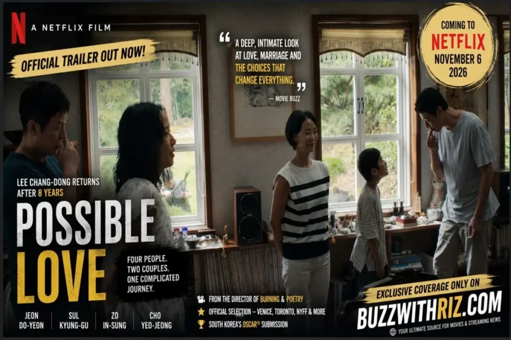 Possible Love Netflix trailer featuring two couples in an intimate Korean drama scene