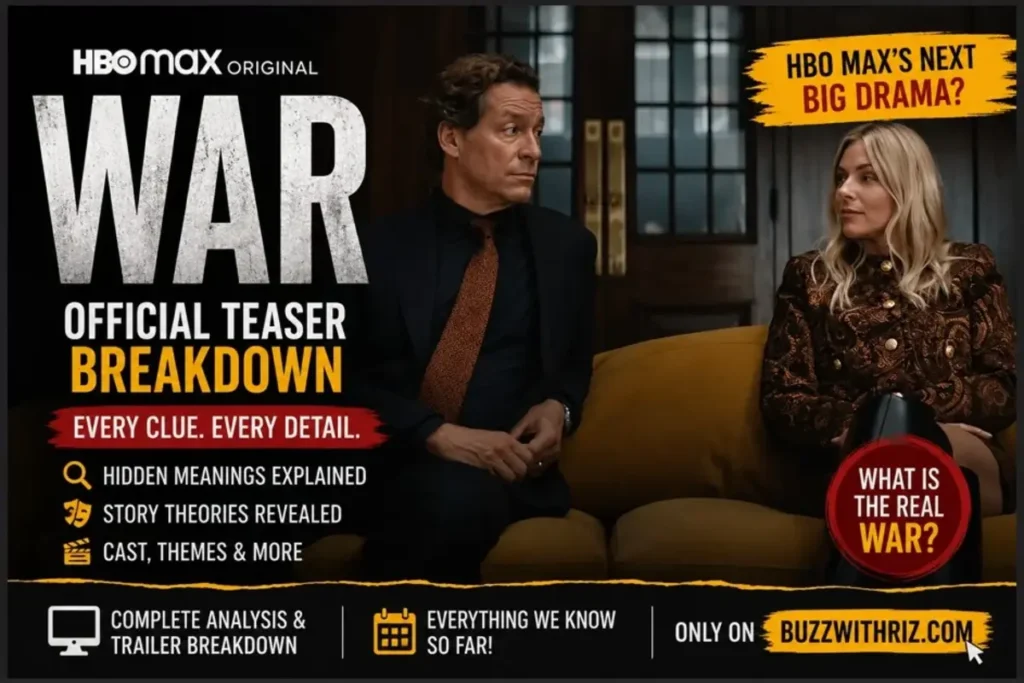 War Official Teaser on HBO Max featuring two lead characters during an emotional conversation.