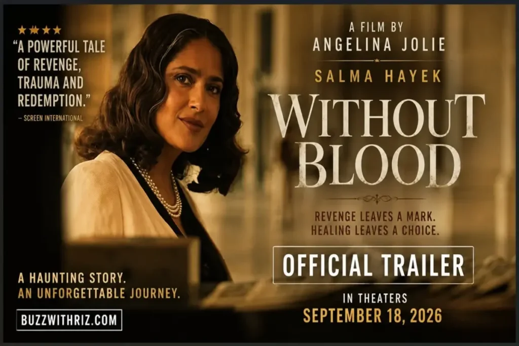Without Blood (2026) Official Trailer: Salma Hayek Stars in Angelina Jolie’s Powerful Drama About Revenge and Healing Without Blood 2026 official trailer still featuring Salma Hayek