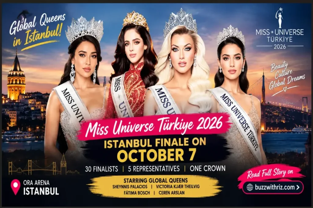 Miss Universe Türkiye 2026 beauty queens wearing crowns and pageant sashes