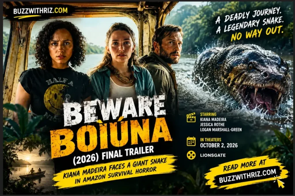 Kiana Madeira covered in muddy water in Beware Boiúna 2026