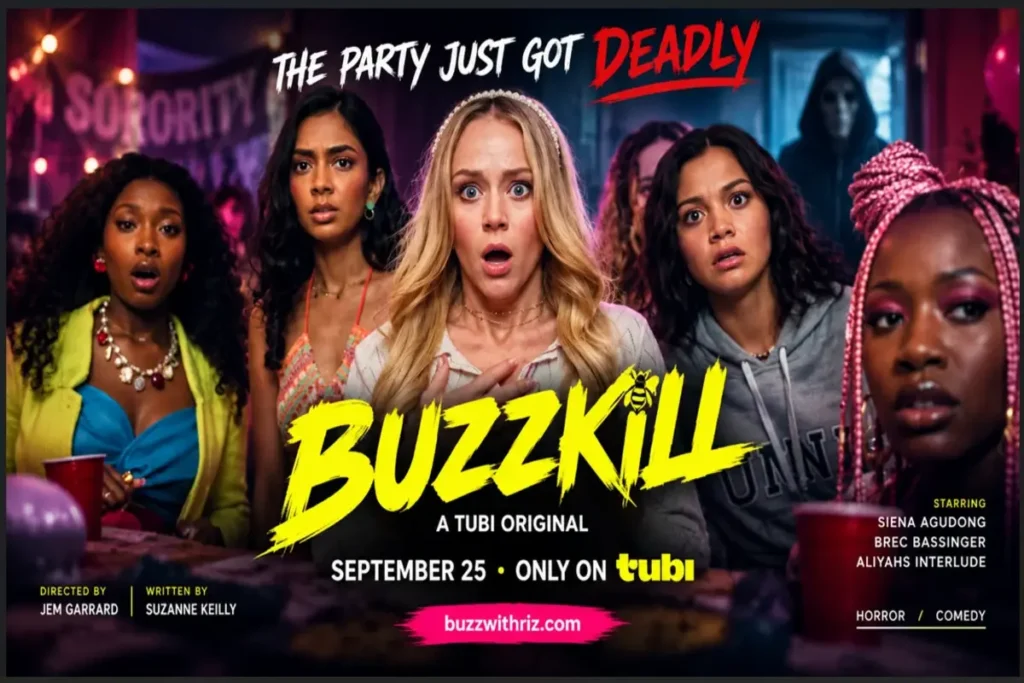 Buzzkill Tubi Original Trailer Teases a Bloody, Boozy Sorority Horror-Comedy Buzzkill Tubi Original trailer featuring Siena Agudong and sorority friends reacting in shock