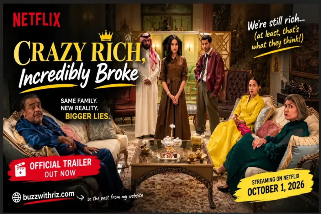 Crazy Rich, Incredibly Broke: Netflix Turns a Family Fortune Into a Comedy of Appearances Crazy Rich, Incredibly Broke Netflix family gathered in a luxurious living room
