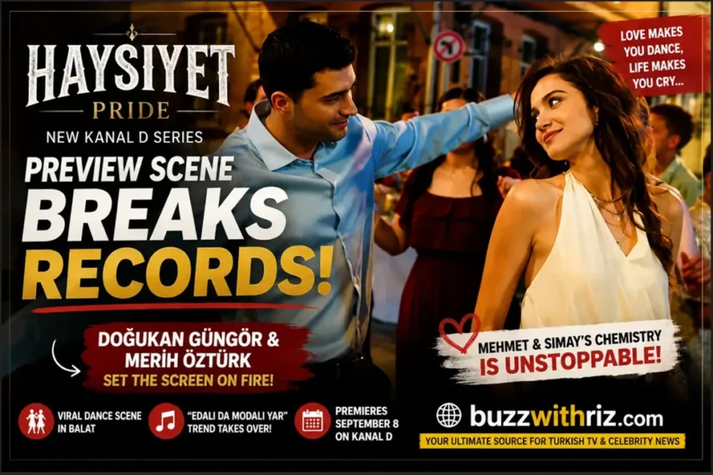 Haysiyet stars Doğukan Güngör and Merih Öztürk dance in Balat preview scene