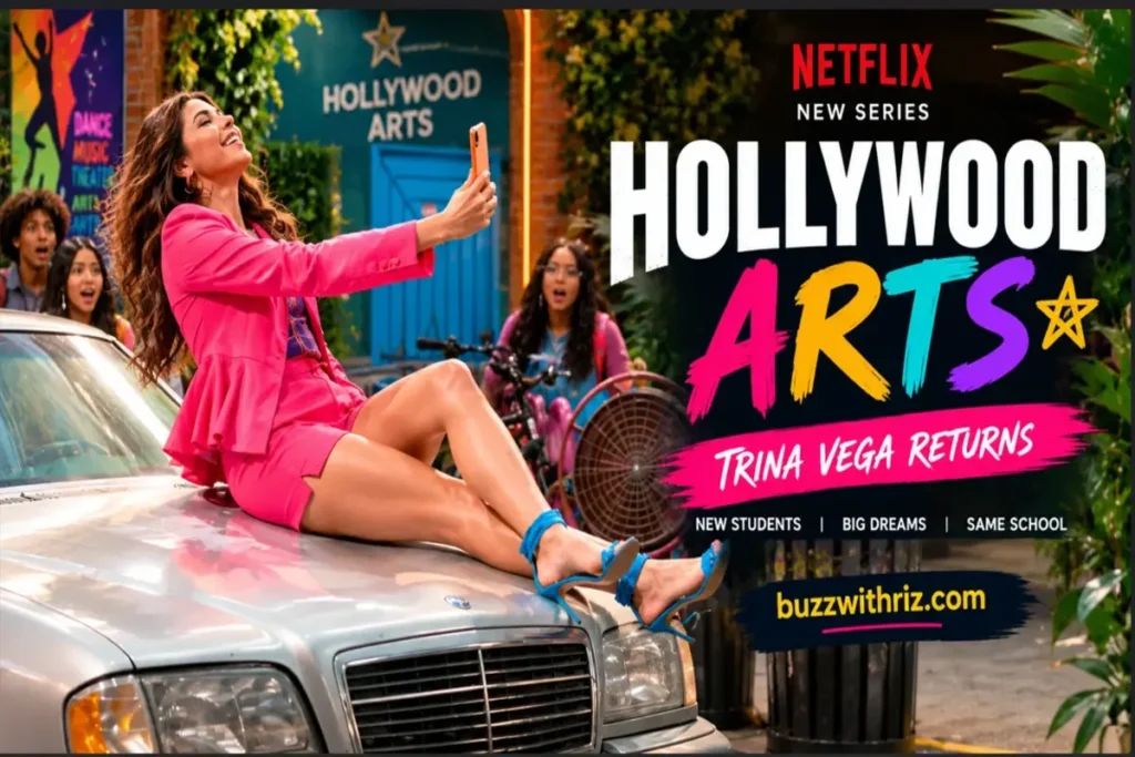 Hollywood Arts Netflix trailer shows Trina Vega taking a selfie on a car