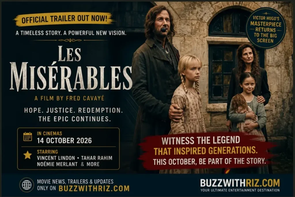 Les Misérables 2026 family scene with Jean Valjean and Cosette