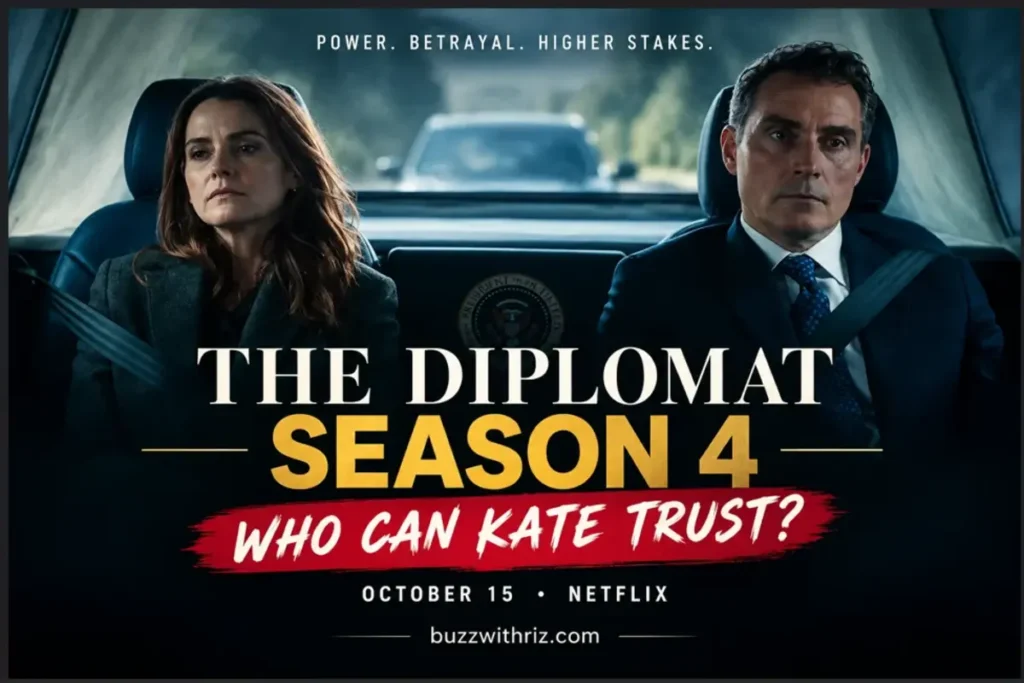 The Diplomat Season 4 Kate and Hal Wyler in a presidential car