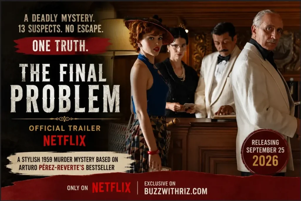 The Final Problem Netflix characters at an isolated hotel in 1959