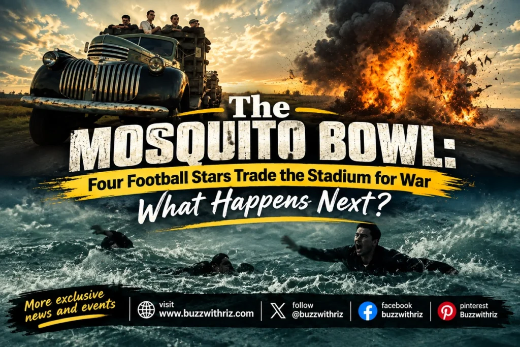 The Mosquito Bowl: Four Football Stars Trade the Stadium for War What Happens Next? The Mosquito Bowl official teaser featuring Nicholas Galitzine and cast