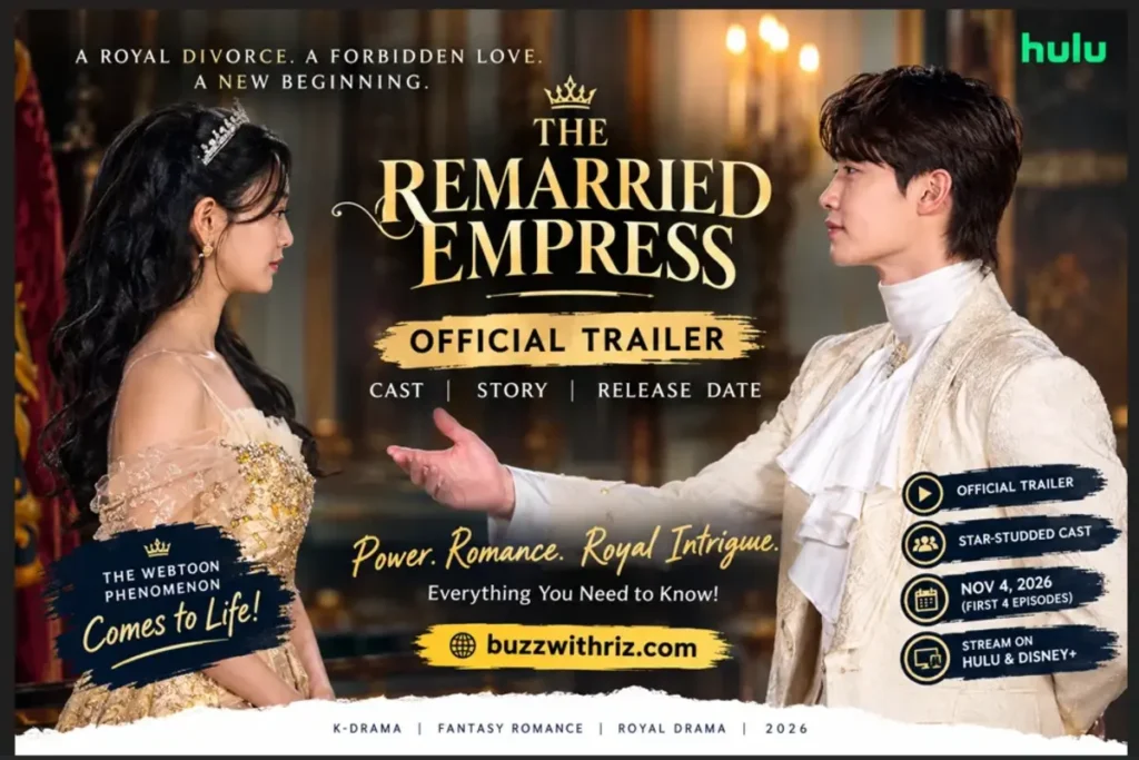 The Remarried Empress trailer shows Navier and Heinrey in an elegant royal palace setting.
