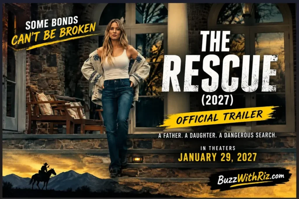 The Rescue 2027 trailer featuring Hassie Harrison at a Western festival