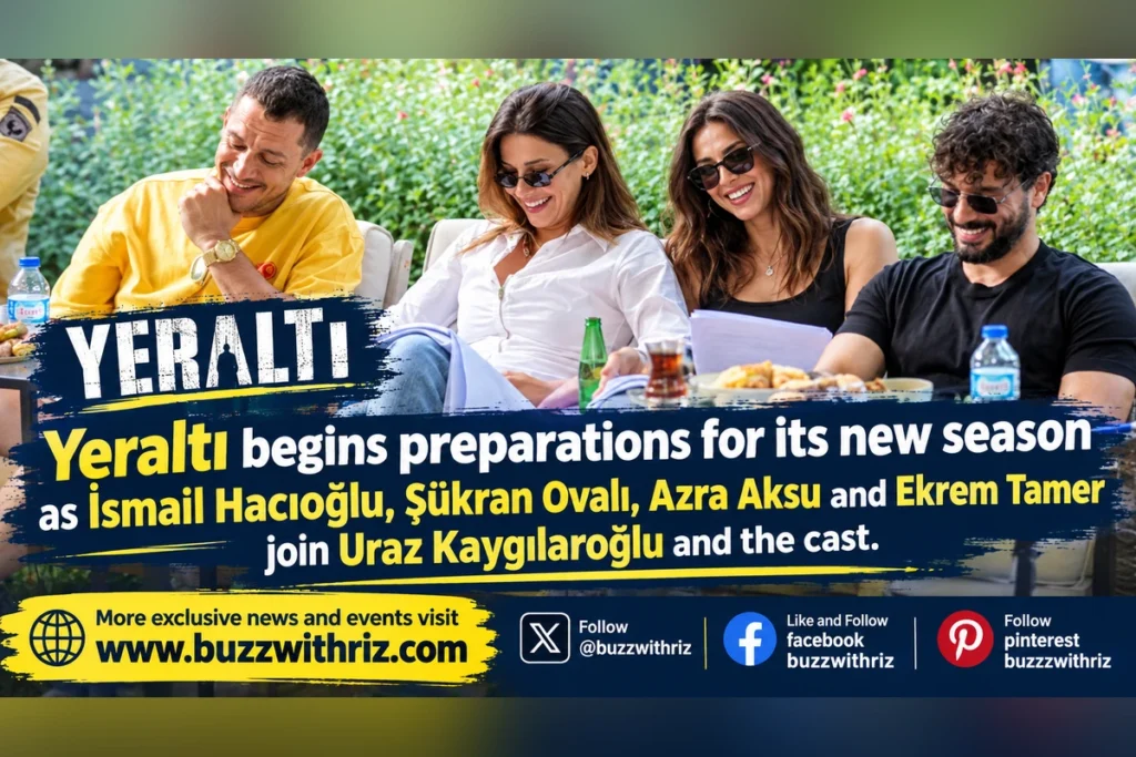 Yeraltı Season 2 cast members Uraz Kaygılaroğlu İsmail Hacıoğlu Şükran Ovalı Azra Aksu and Ekrem Tamer