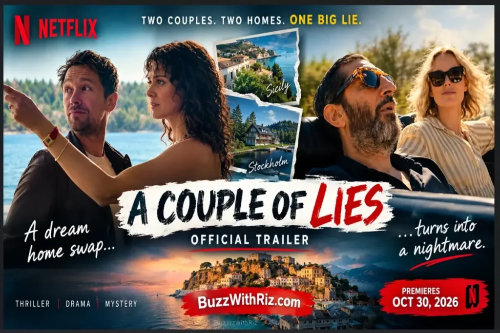 A Couple of Lies Netflix trailer shows a couple inside a waterfront home