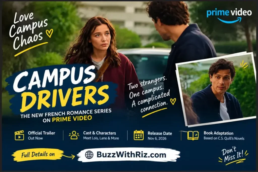 Campus Drivers Prime Video romance series poster featuring Lois and Lane, trailer highlights, cast details and release date.