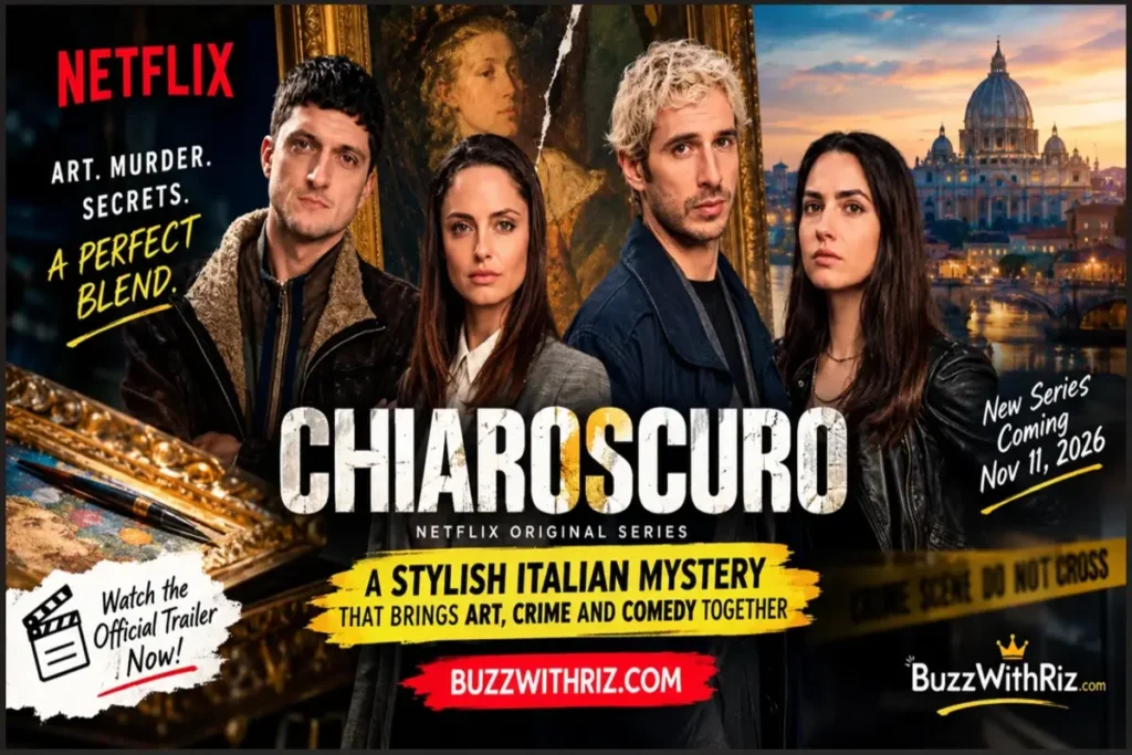 ChiaroScuro Netflix cast and crime mystery scene from the official trailer