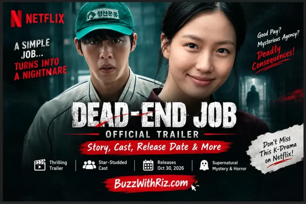 Dead-End Job Netflix trailer featuring a mysterious worker and a woman in a supernatural Korean thriller.