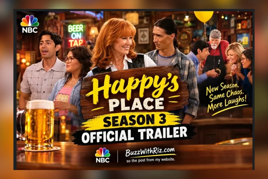 Happy’s Place Season 3 cast inside the busy tavern