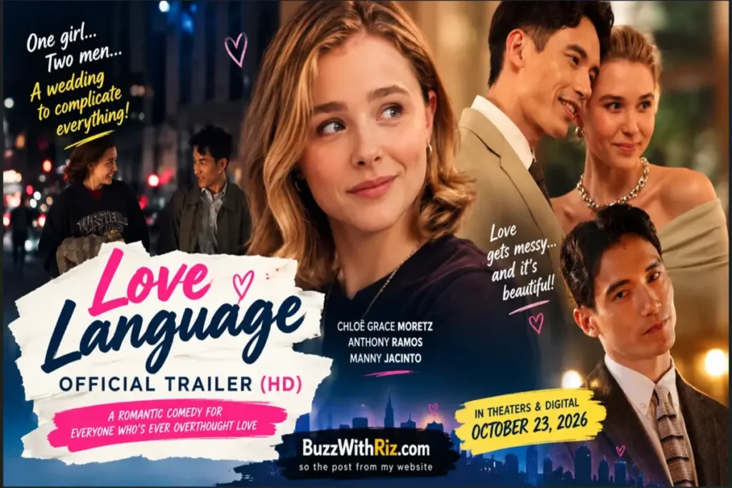 Love Language movie scene with Chloë Grace Moretz and Manny Jacinto