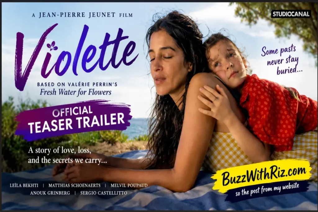 Violette with a young girl by the sea in a tender family moment.